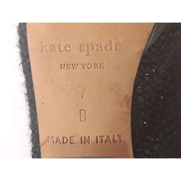 Kate Spade Womens Slingback Open Toe High Block Heels Leather Black Size 7 B - Picture 10 of 10